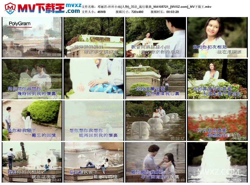 邓丽君-丝丝小雨(人物)_国语_流行歌曲_MA105721